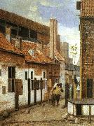 Jacobus Vrel Street Scene with Six Figures Germany oil painting reproduction